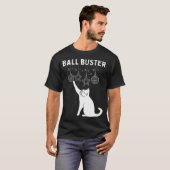 Kerstmiskattenbal Buster Xmas Ornamenten Funny T-shirt (Voorkant volledig)