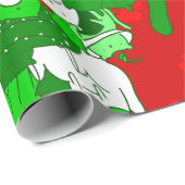 Kerstmiskattenboompje print cadeaupapier (Rol Hoek)