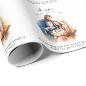 Kerstmiskerstinpakpapier, Heilige Familie Cadeaupapier (Rol Hoek)