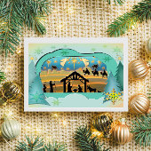 Kerstmiskerststal Baby Jesus in Manger Scene Briefkaart