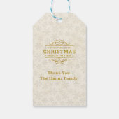 Kerstmiskerststal Baby Jesus in Manger Scene Cadeaulabel (Achterkant)