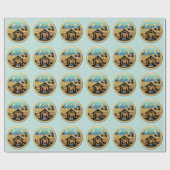 Kerstmiskerststal Baby Jesus in Manger Scene Cadeaupapier (Vlak)