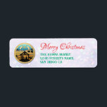 Kerstmiskerststal Baby Jesus in Manger Scene Etiket<br><div class="desc">Ik ontwierp Merry Christmas, Baby Jesus Nativity Scene illustraties. Met veel vreugde en aandacht voor detail, The Nativity scene, ervoor te zorgen dat elk element bijdraagt aan de algemene boodschap van hoop, liefde en feest. Van de nederige stal en de kribbe waar baby Jezus lag, tot de aanbiddende figuren van...</div>