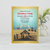 Kerstmiskerststal Baby Jesus in Manger Scene Kaart (Staand voorkant)