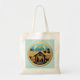 Kerstmiskerststal Baby Jesus in Manger Scene Tote Bag