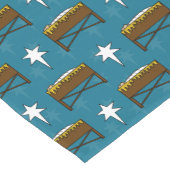 Kerstmiskerststal Baby Jesus Manger Pattern Korte Tafelloper (Hoek)