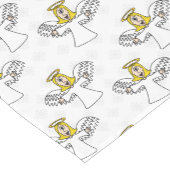 Kerstmiskerststal engelpatroon korte tafelloper (Hoek)