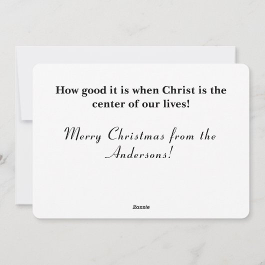 Kerstmiskerststal Familie Kaart (Achterkant)