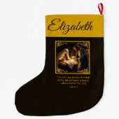 Kerstmiskerststal Heilige Familie Kerstkous Grote Kerstsok (Achterkant)