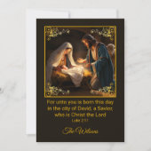 Kerstmiskerststal Heilige Familiekalender Feestdagenkaart (Voorkant)