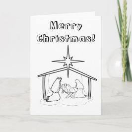 Kerstmiskerststal kleur mij kaart