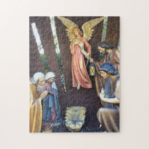 Kerstmiskerststal. M, J, Angel. Sanibel is., Veren Legpuzzel