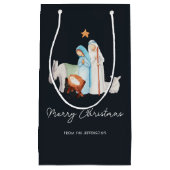 Kerstmiskerststal Manager Gift Bag Klein Cadeauzakje (Voorkant)