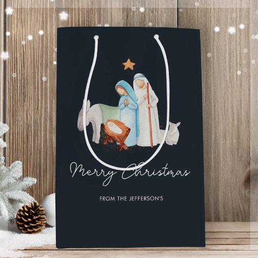 Kerstmiskerststal Manager Gift Bag Medium Cadeauzakje