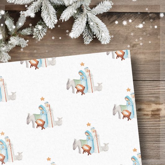 Kerstmiskerststal Manager Gift Bag Tissuepapier