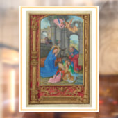 Kerstmiskerststal raam vastklampen raamsticker (Vel 2)