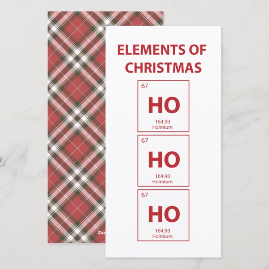 Kerstmiskleuren Grappig Feestdagenkaart (Voorkant / Achterkant)