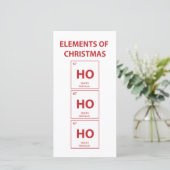 Kerstmiskleuren Grappig Feestdagenkaart (Staand voorkant)