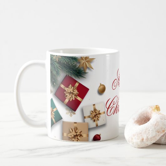 Kerstmiskop Koffiemok (Met donut)
