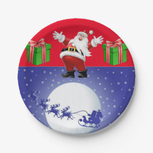 Kerstmiskpapier borden, Sinterklaas Papieren Bordje