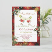 Kerstmismaretak & Margaritas Vakantie Fiesta Kaart (Staand voorkant)