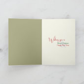 Kerstmismaretak met kat en muis feestdagen kaart (Binnen)