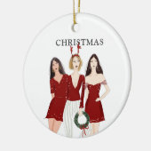 Kerstmismeisjes, Keramisch Ornament (Links)