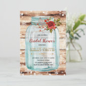 Kerstmismetselaar pot uitnodiging voor het feest (Staand voorkant)