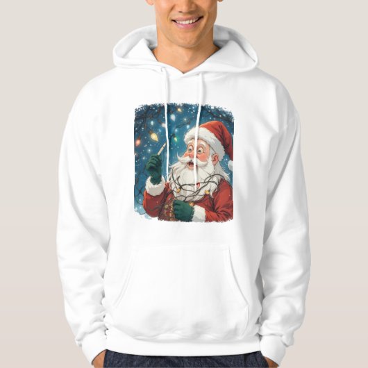 Kerstmisontwerp met kerstverlichting hoodie (Voorkant)