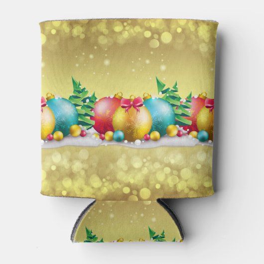 Kerstmisontwerp, ornamentaal, aangepaste Koelbox Blikjeskoeler (Voorkant)