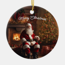 Kerstmisornament: Festieve Kerstsouvenir Keramisch Ornament