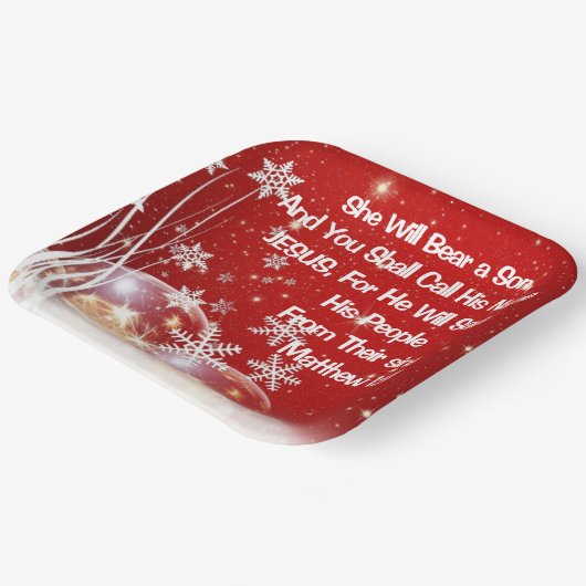 Kerstmispapier Borden Papieren Bordje (Gebogen)