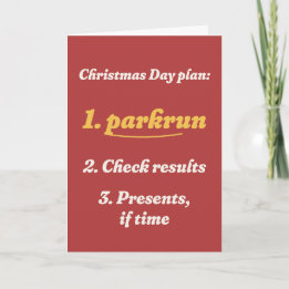 Kerstmisplan Grappige Hardloper Kerstkaart Feestdagen Kaart