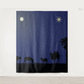 Kerstmisscène achtergrond decor of kerstspel wandkleed (Voorkant)