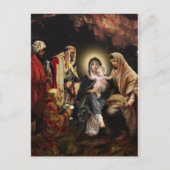 Kerstmisscène Baby Jesus  Feestdagenkaart (Voorkant)