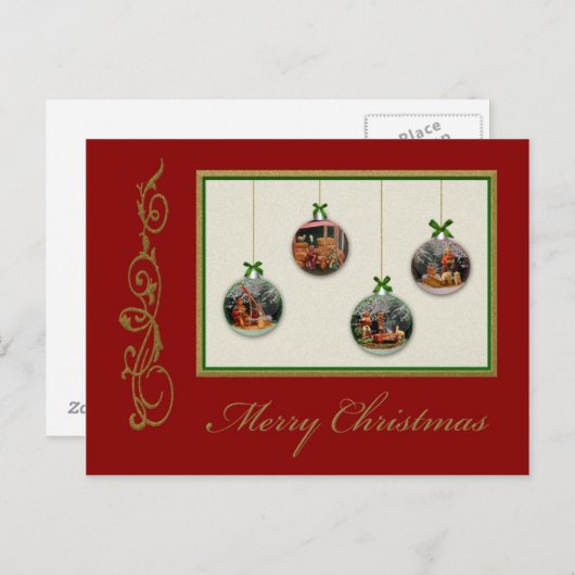 Kerstmisscène Briefkaart (Voorkant / Achterkant)