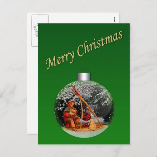 Kerstmisscène  Briefkaart (Voorkant / Achterkant)