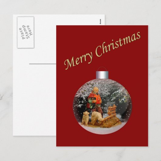 Kerstmisscène  Briefkaart (Voorkant / Achterkant)