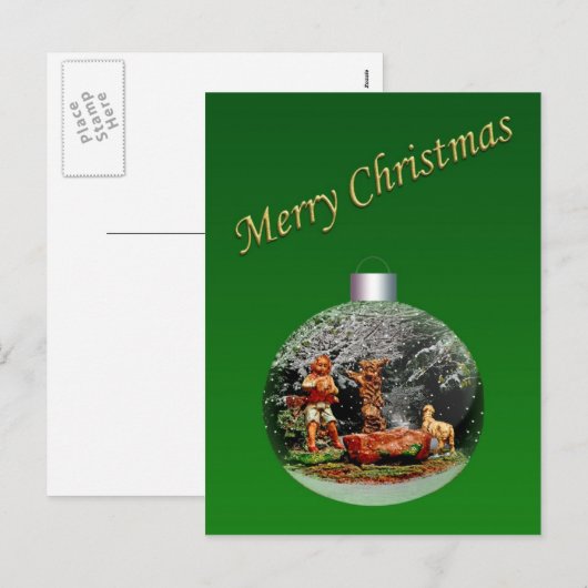 Kerstmisscène Briefkaart (Voorkant / Achterkant)