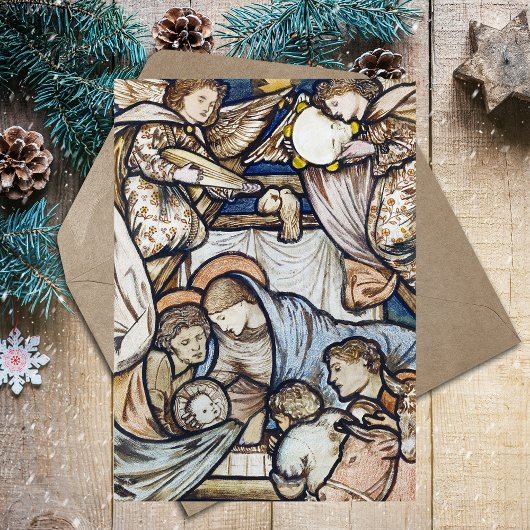 Kerstmisscène Christelijk katholiek modern Feestdagenkaart