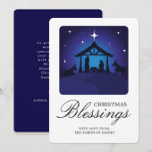 Kerstmisscène Christelijke zegening Feestdagenkaart (Voorkant / Achterkant)