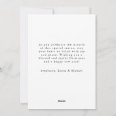 Kerstmisscène glorie voor God Feestdagenkaart (Achterkant)