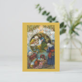 Kerstmisscène, het kerstfeest Briefkaart (Staand voorkant)