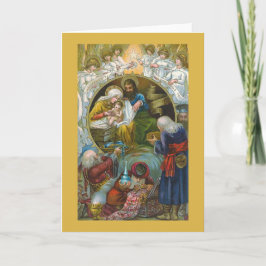 Kerstmisscène, het kerstfeest Wenskaart Feestdagen Kaart
