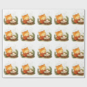 Kerstmisscène kerstinpakpapier Baby Jesus Cadeaupapier (Vlak)