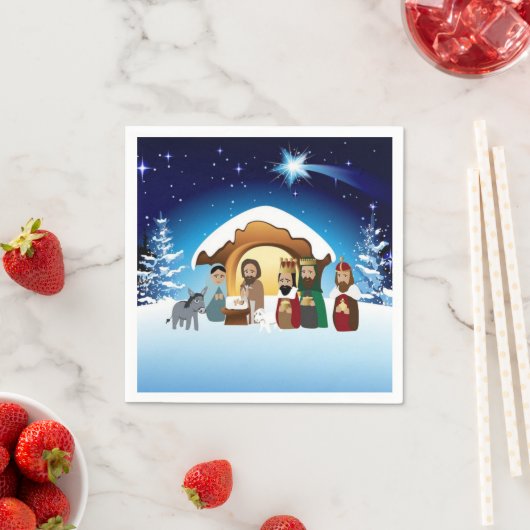 Kerstmisscène Papieren servetten (Insitu)