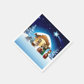 Kerstmisscène Papieren servetten (Hoek)