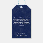 Kerstmisscène religieus cadeaulabel (Achterkant)