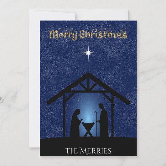 Kerstmisscène religieus kaart (Achterkant)