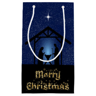 Kerstmisscène religieus klein cadeauzakje